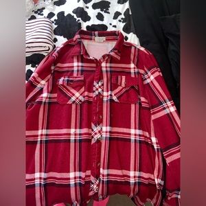 Passport brand size 2X red flannel